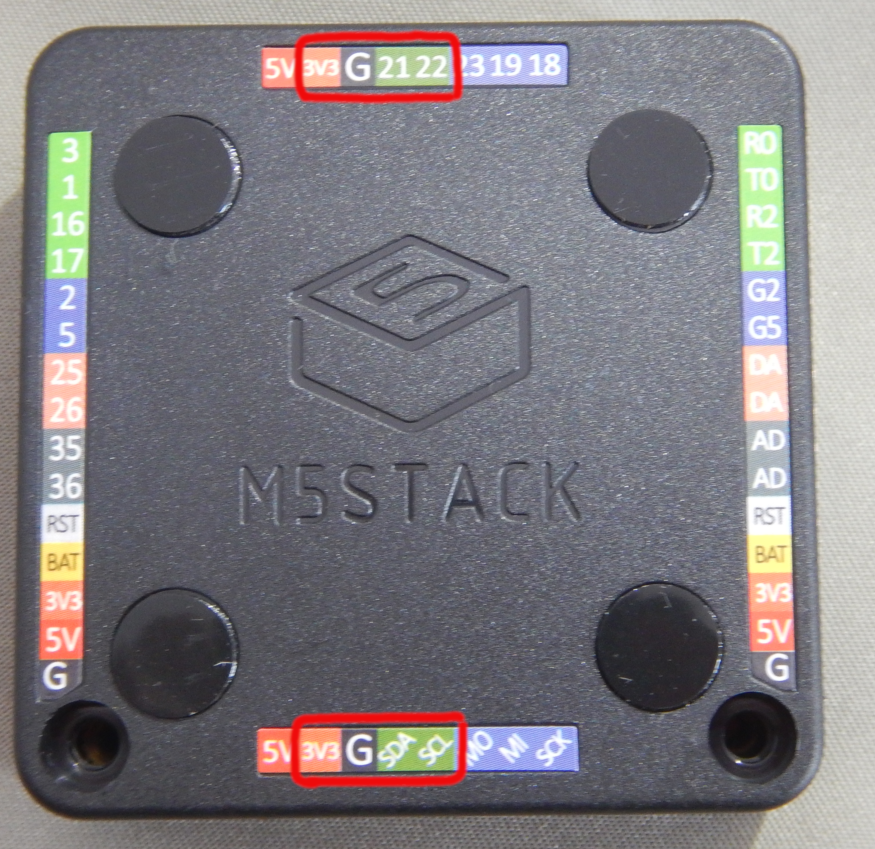 M5Stackの裏面